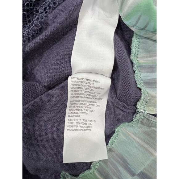 LOGO Lori Goldstein Layered Look Cotton Cashmere Top Size XSP - Picture 5 of 7